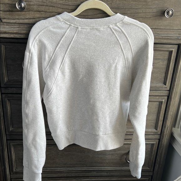 Athleta Light Gray Sweatshirt (Shrunken) - Picture 5 of 8